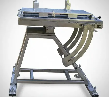 45° Shooting Test Stand — all-stainless-steel design