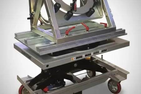 Mobile impact test stand — for vests and helmets