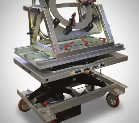 Mobile impact test stand — for vests and helmets